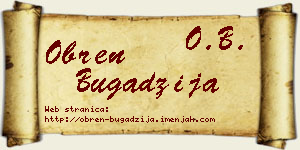 Obren Bugadžija vizit kartica